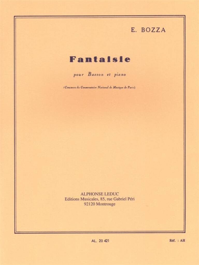 Bozza: Fantaisie for Bassoon & Piano