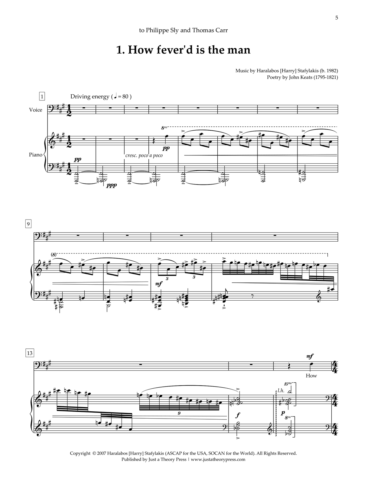 Stafylakis: The Keats Cycle