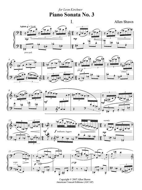 Shawn: Piano Sonata No. 3