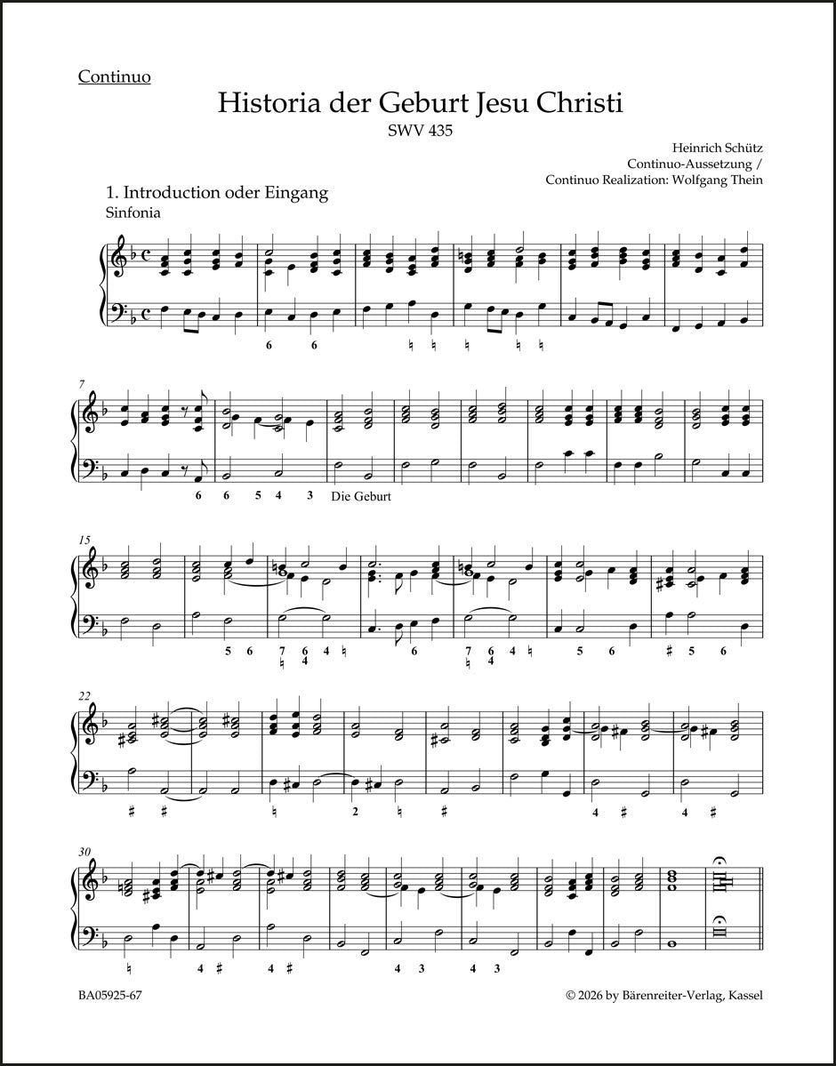 Schütz: Historia der Geburt Jesu Christi, SWV 435