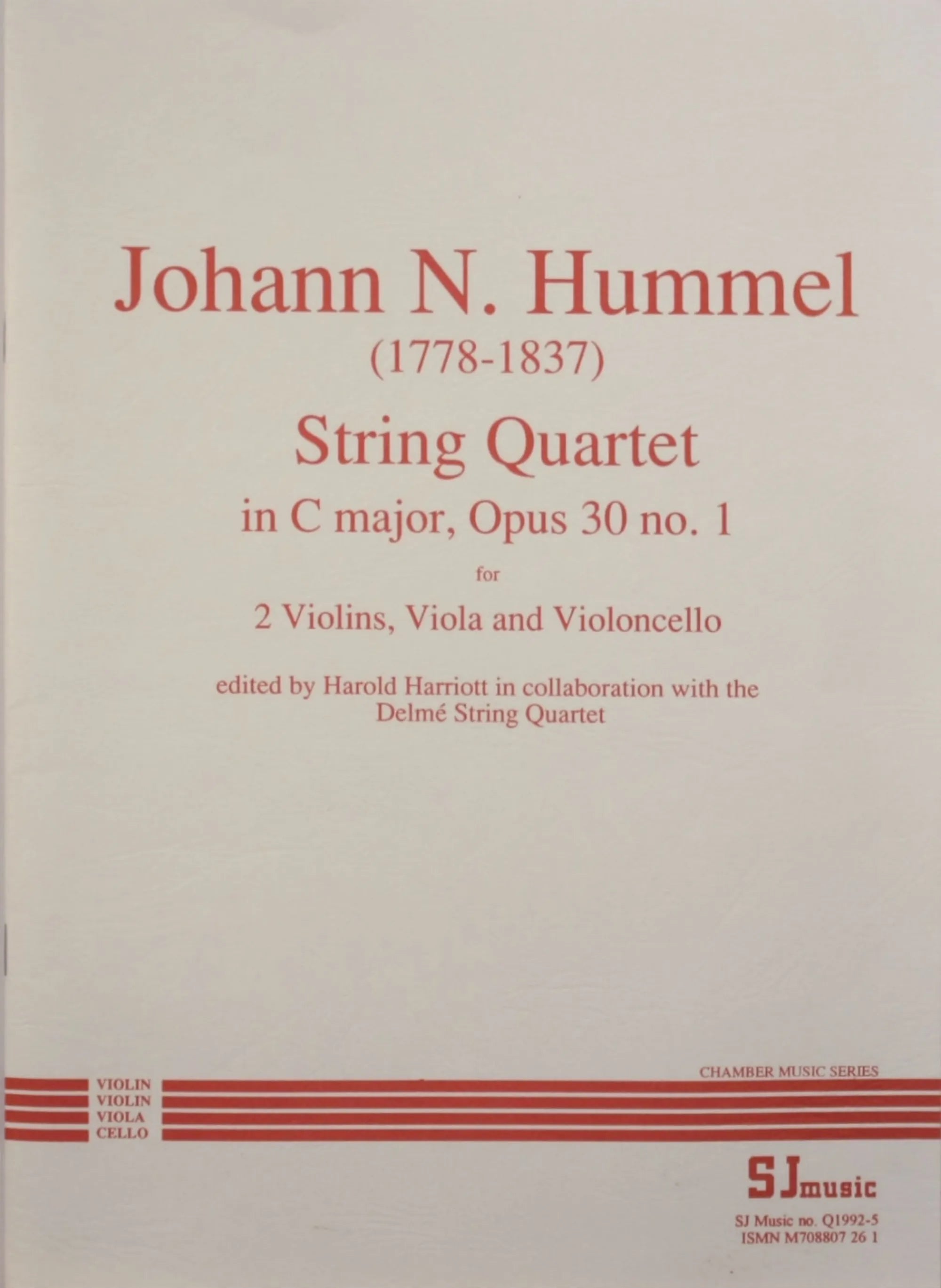Hummel: String Quartet in C Major, Op. 30, No. 1