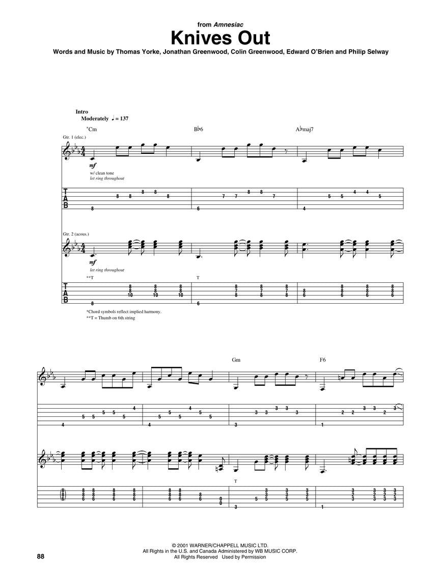 Radiohead Guitar Anthology
