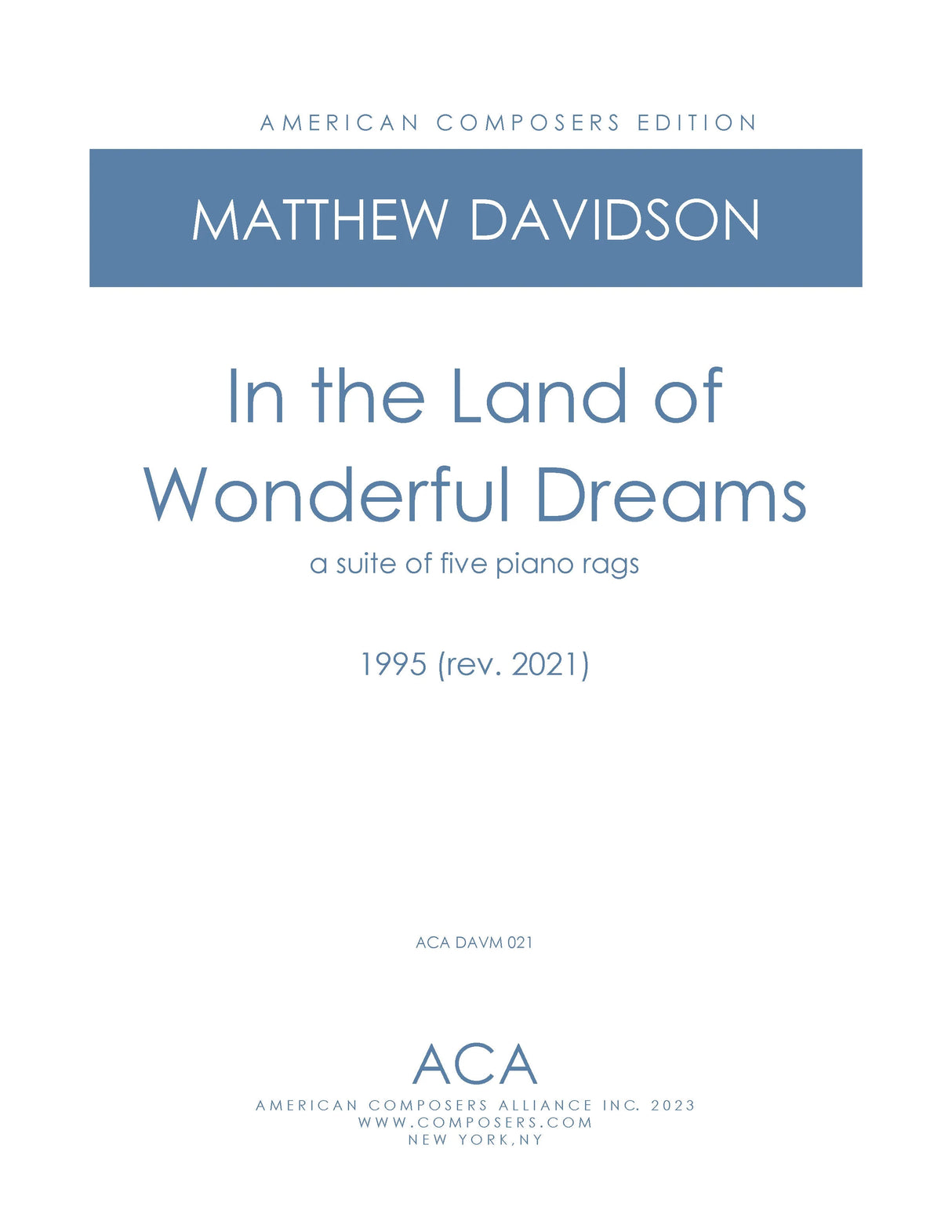 Davidson: In the Land of Wonderful Dreams
