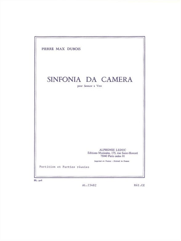 Dubois: Sinfonia Da Camera