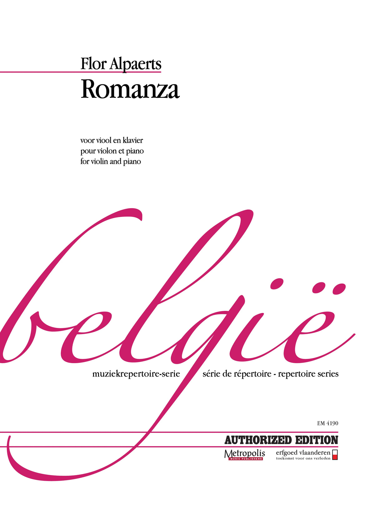 Alpaerts: Romanza