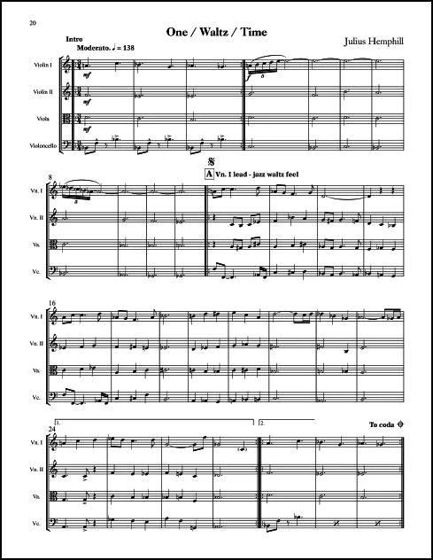 Hemphill: Quartets - Book 1 (arr. for string quartet)