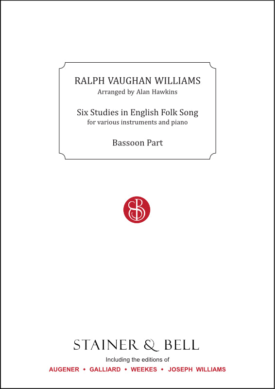 Vaughan Williams: 6 Studies in English Folk Song (arr. for bassoon)