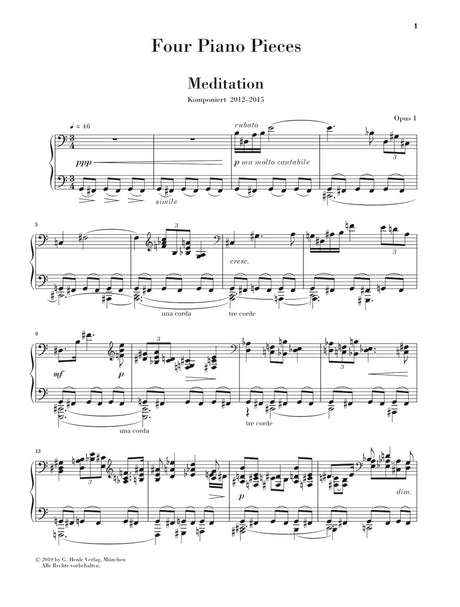 Kissin: 4 Piano Pieces, Op. 1