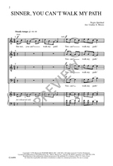 Sinner, You Can't Walk My Path (arr. for SATB)