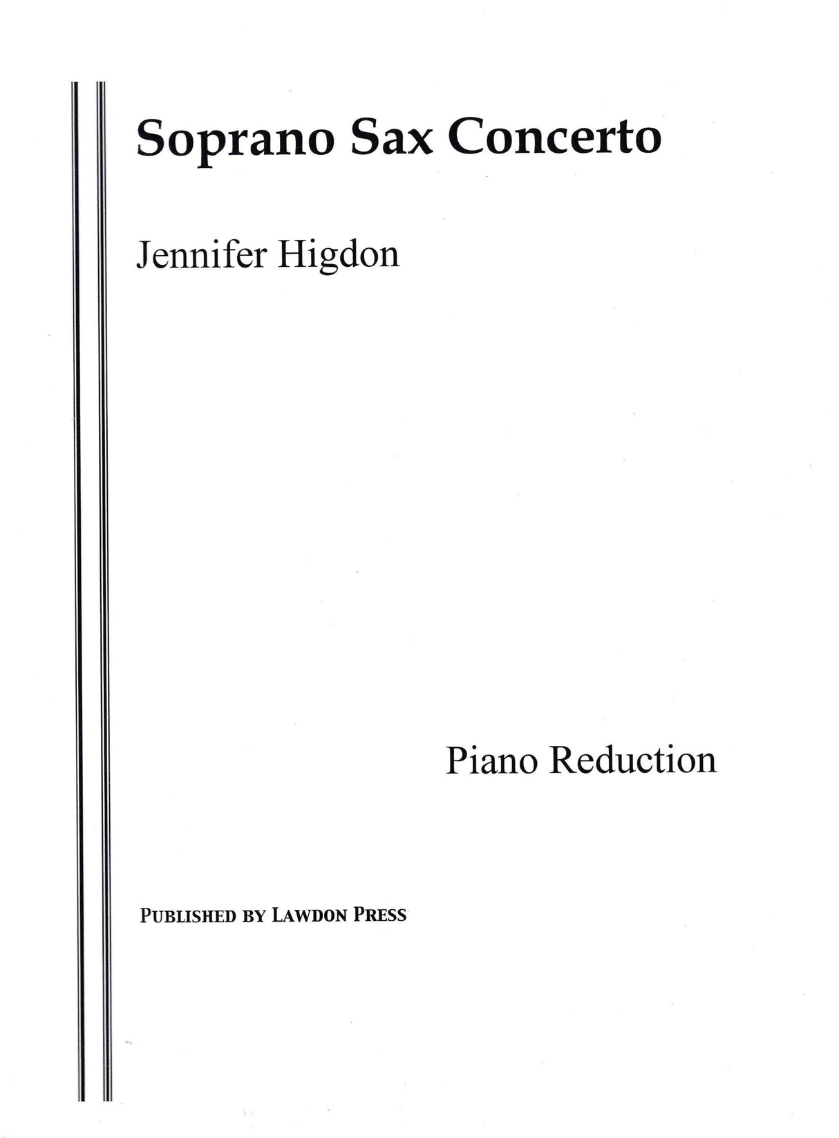 Higdon: Soprano Sax Concerto (Version for Wind Ensemble)