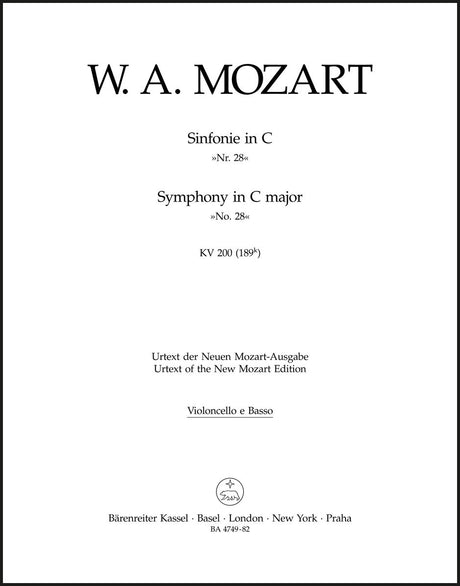 Mozart: Symphony No. 28 in C Major, K. 200 (173e)