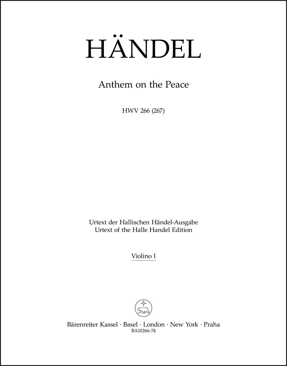 Handel: Anthem on the Peace, HWV 266 (267) – Ficks Music