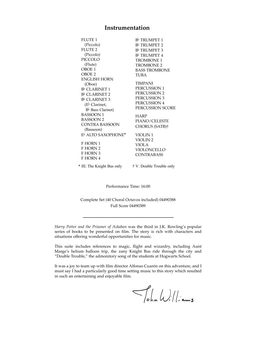 Williams: Harry Potter and the Prisoner of Azkaban