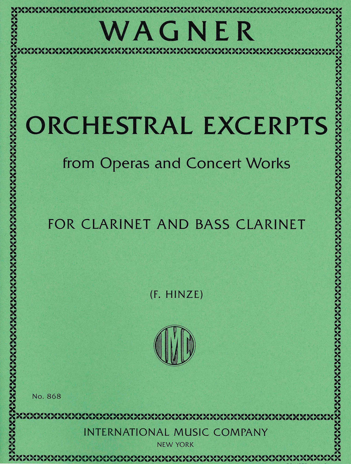 Wagner: Orchestral Excerpts for Clarinet & Bass Clarinet