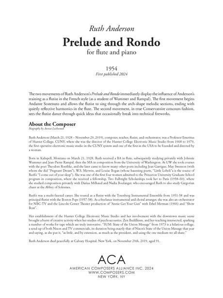 R. Anderson: Prelude & Rondo