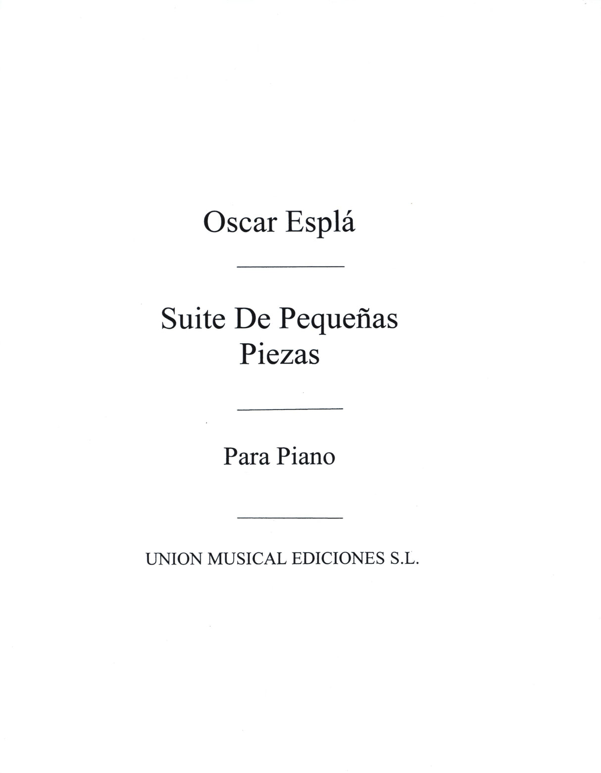 Esplá: Suite de pequeñas piezas