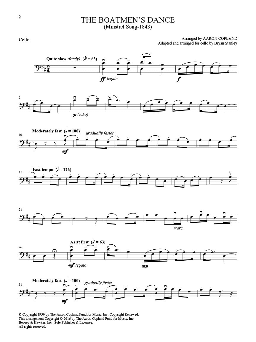 Copland: Old American Songs (arr. for cello & piano)