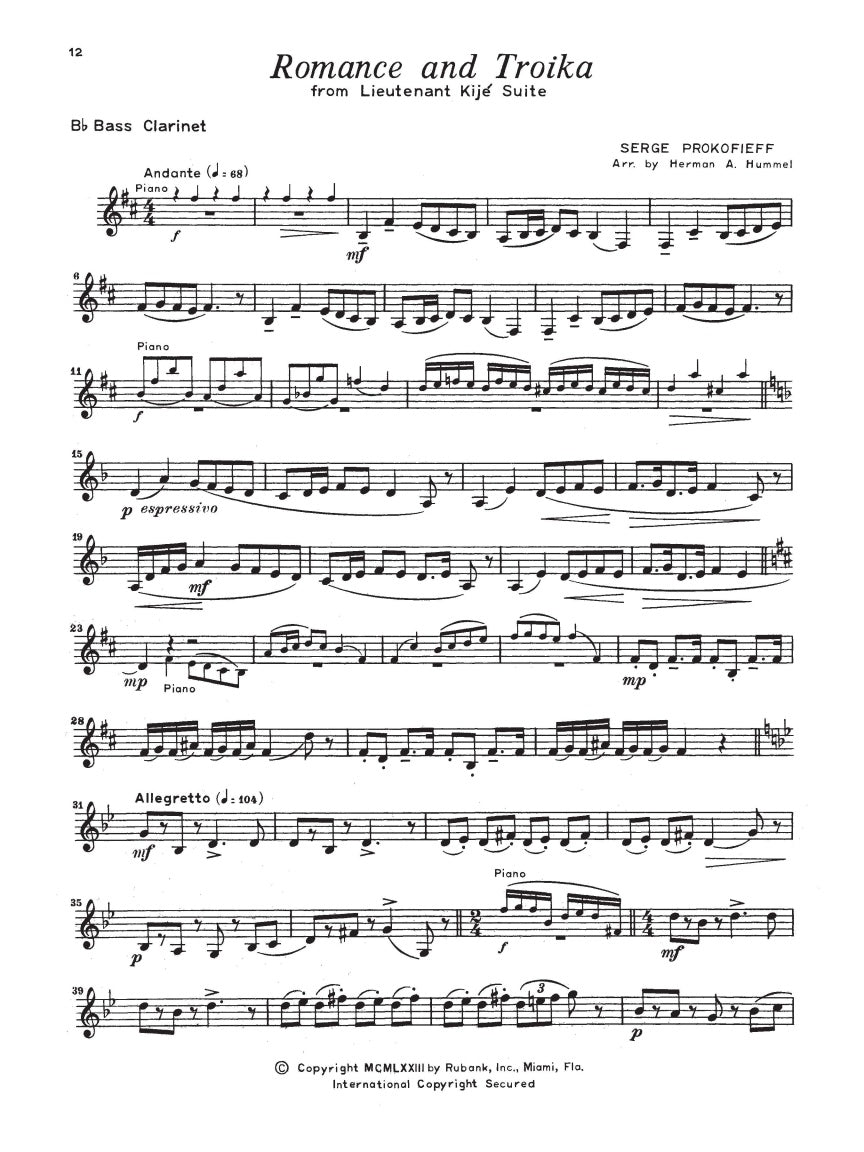 Concert and Contest Collection - Bass Clarinet
