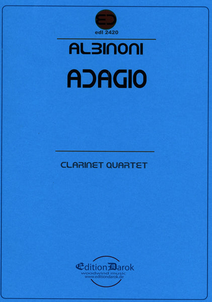 Albinoni: Adagio in G Minor (arr. for clarinet quartet) – Ficks Music