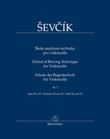 Ševčík: School of Bowing Technique, Op. 2 - Sections 3 and 4 (arr. for cello)