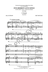 Whitacre: 5 Hebrew Love Songs (Version for SA Choir)