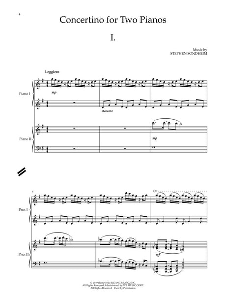 Sondheim: Concertino for Two Pianos