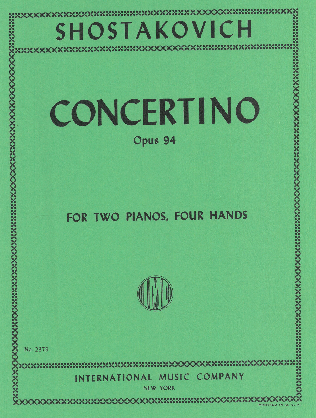 Shostakovich: Concertino for Two Pianos, Op. 94
