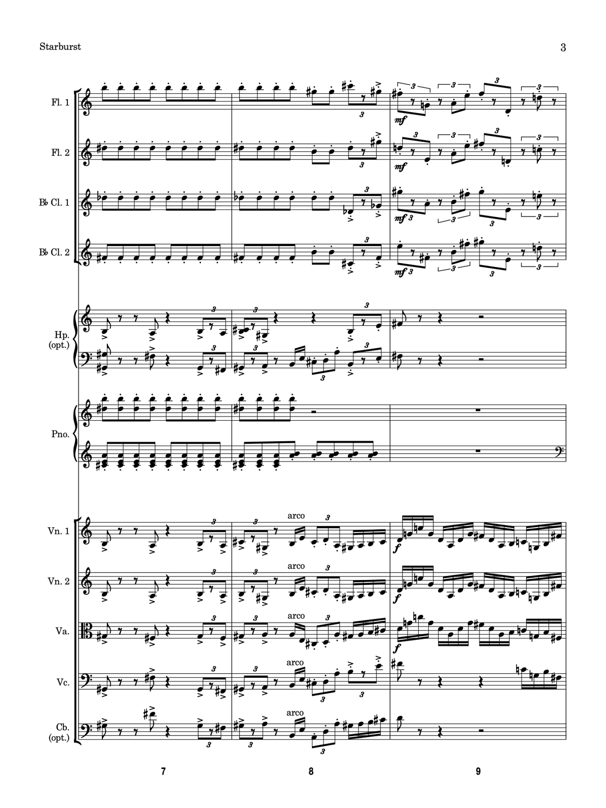 Montgomery: Starburst - arr. for chamber ensemble