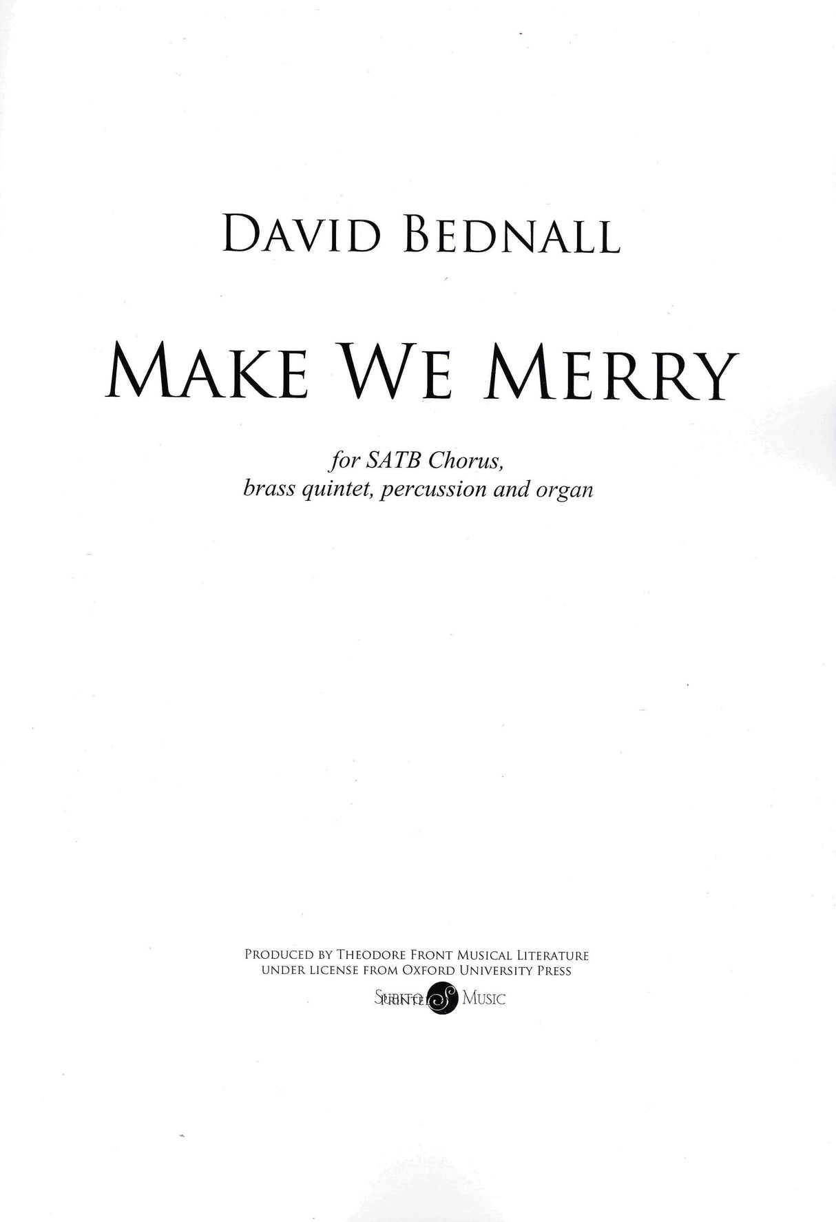 Bednall: Make we merry