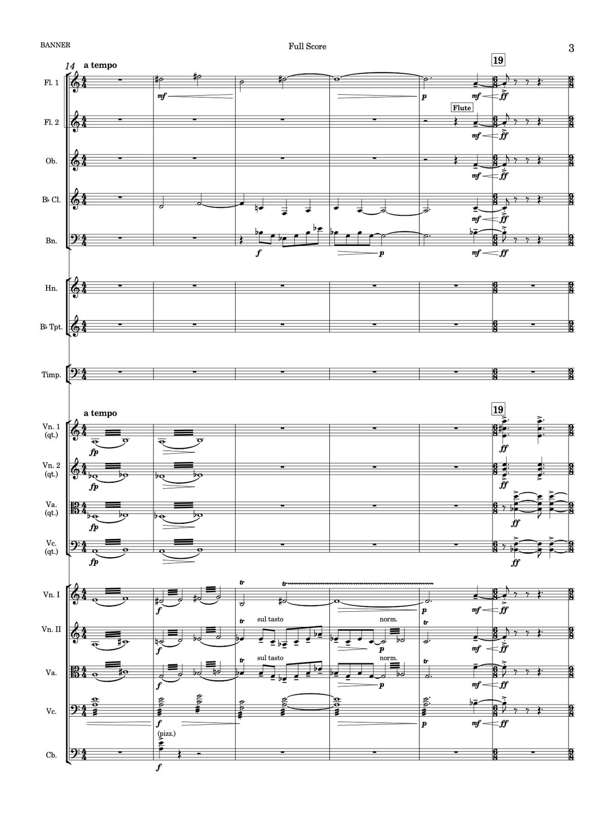 Montgomery: Banner - Version for String Quartet & Chamber Orchestra