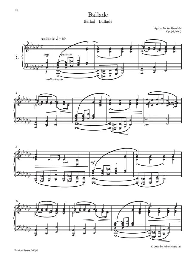Backer Grøndahl: Fantasistykker (Fantasy Pieces), Op. 36