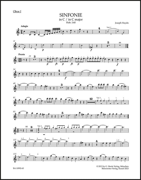 Haydn: Symphony in C Major, Hob. I:60