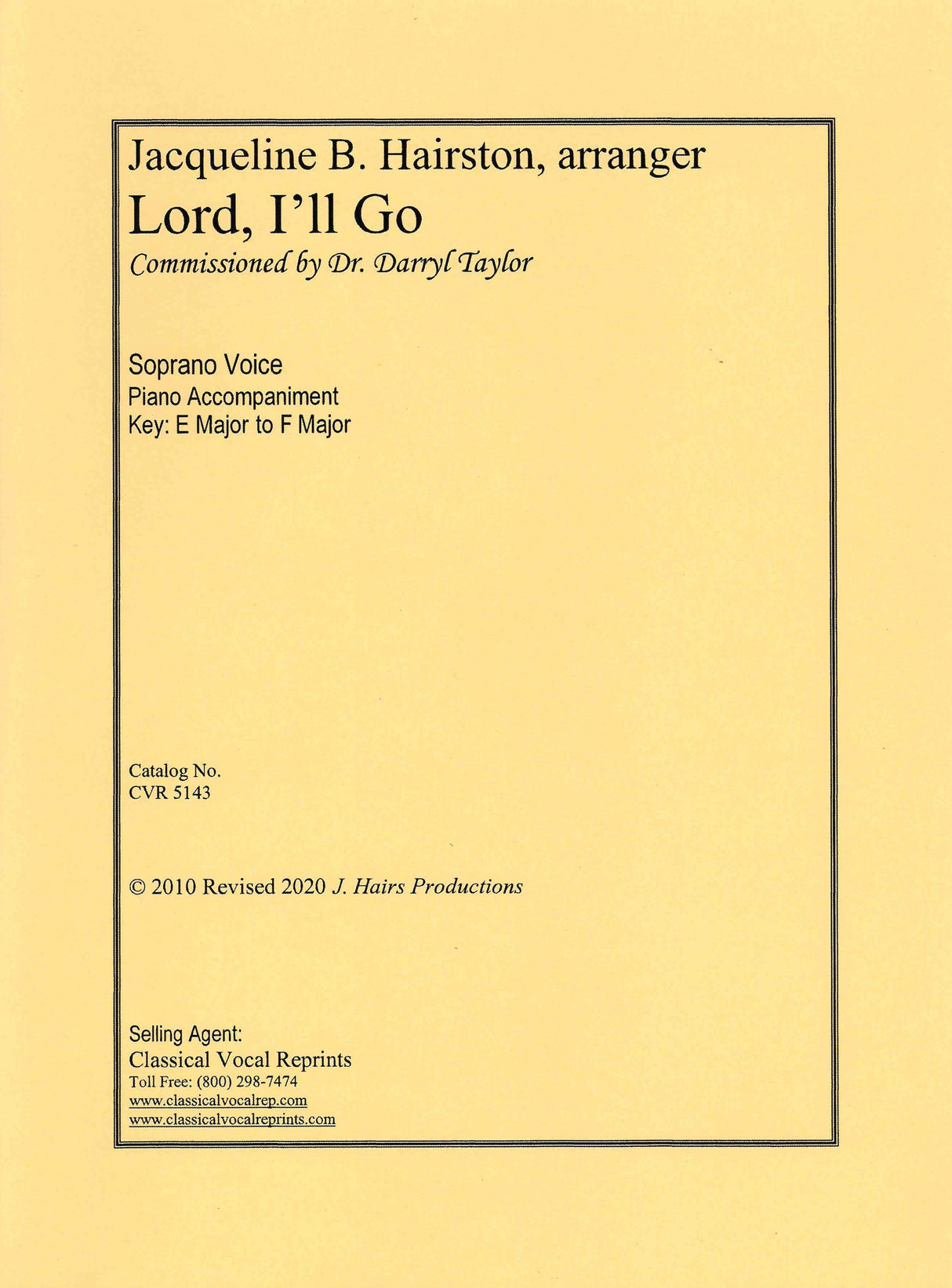 Hairston: Lord, I'll Go