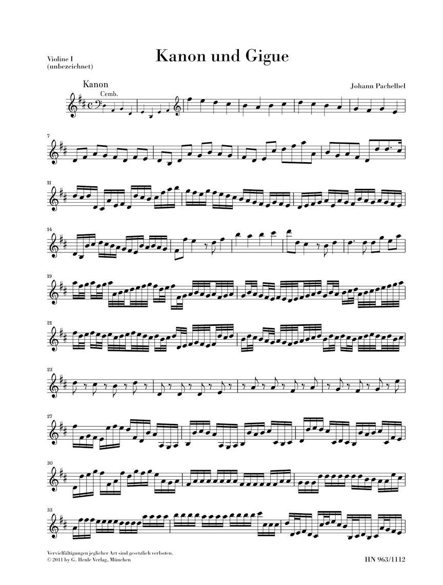 Pachelbel: Canon and Gigue in D Major