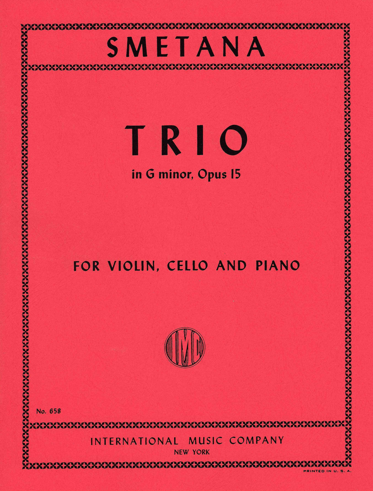Smetana: Piano Trio in G Minor, Op. 15