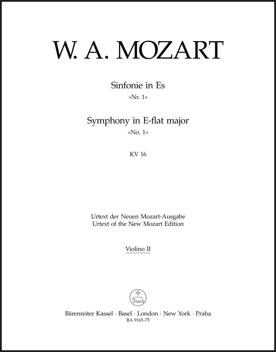 Mozart: Symphony No. 1 in E-flat Major, K. 16