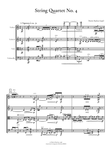 Boykan: String Quartet No. 4