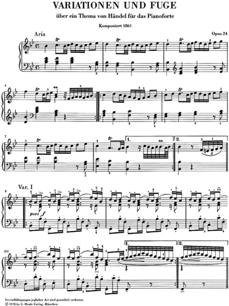 Brahms: Handel Variations, Op. 24