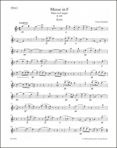 Schubert: Mass in F Major, D 105