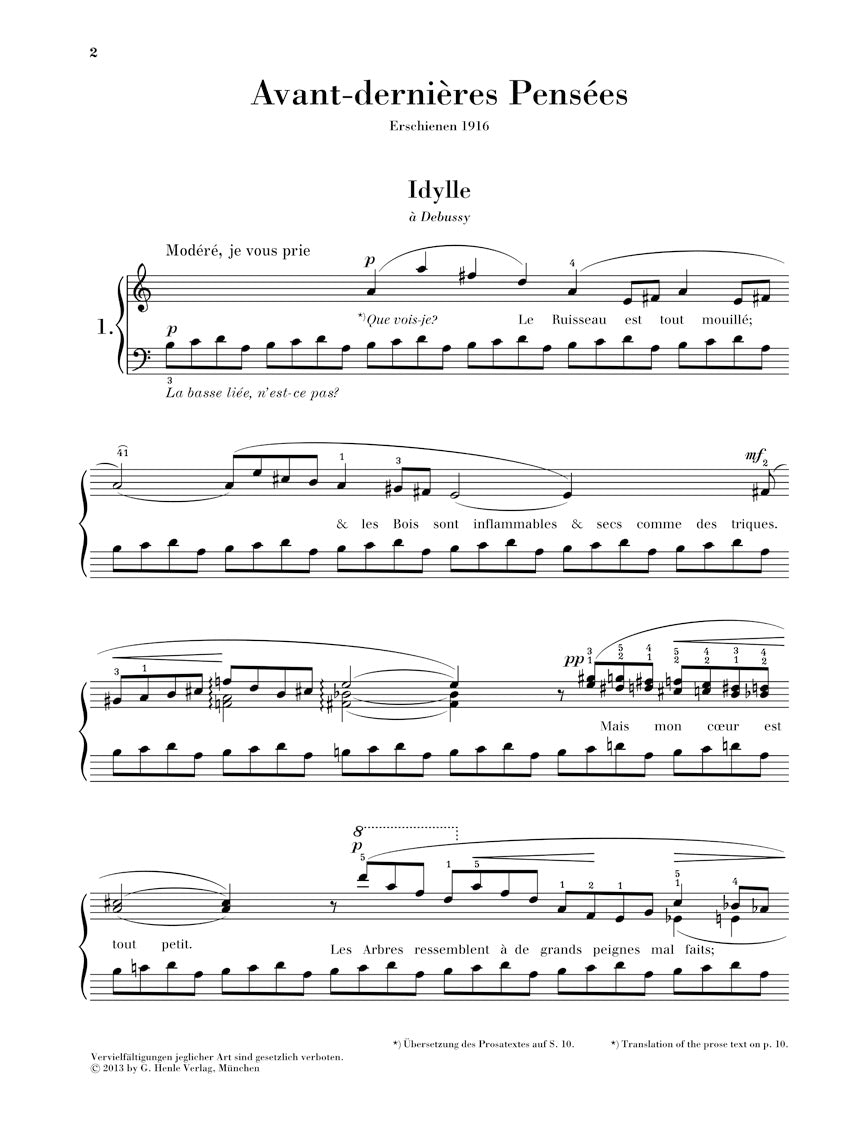 Satie: Avant-dernières Pensées – Ficks Music