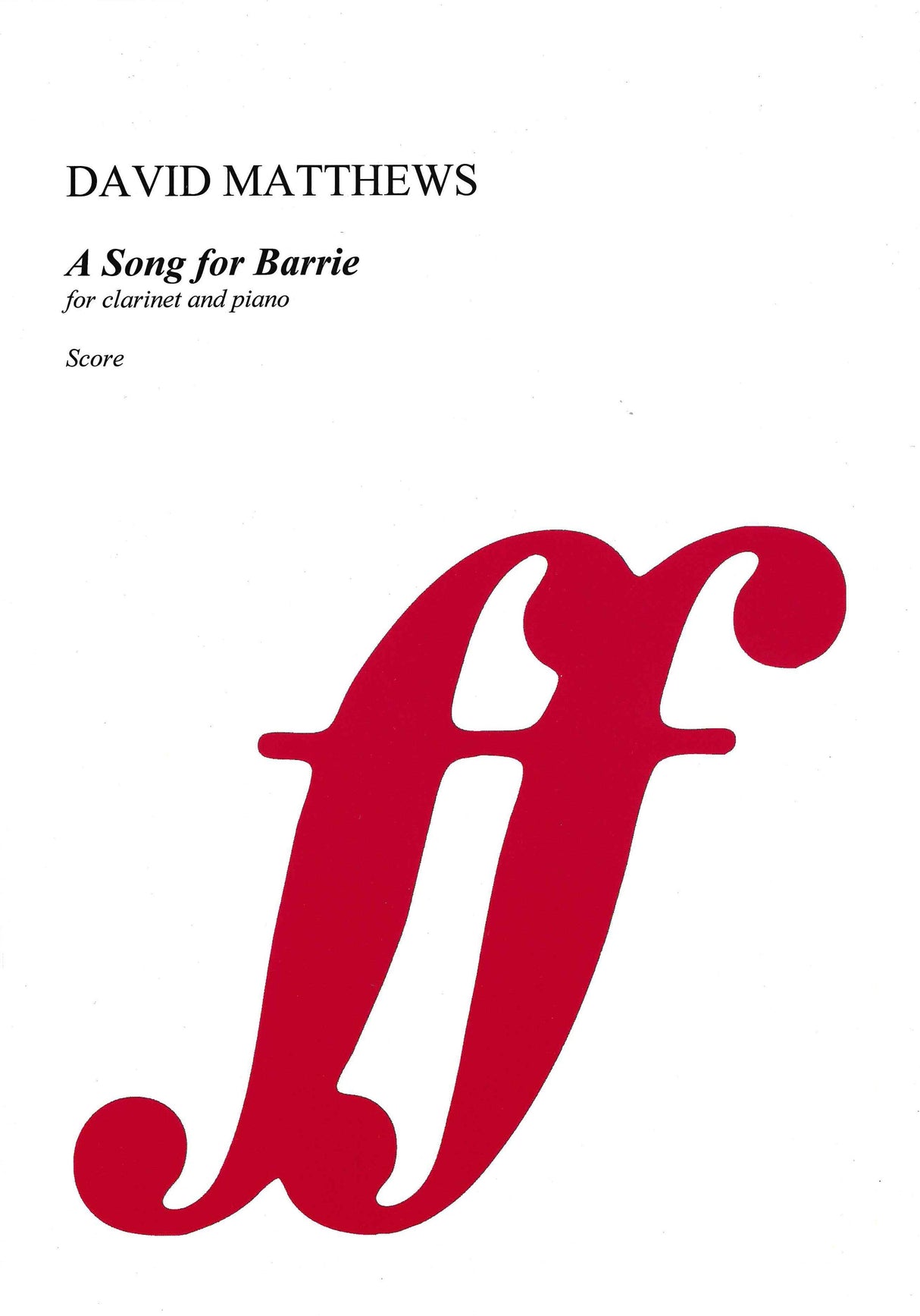 D. Matthews: A Song for Barrie