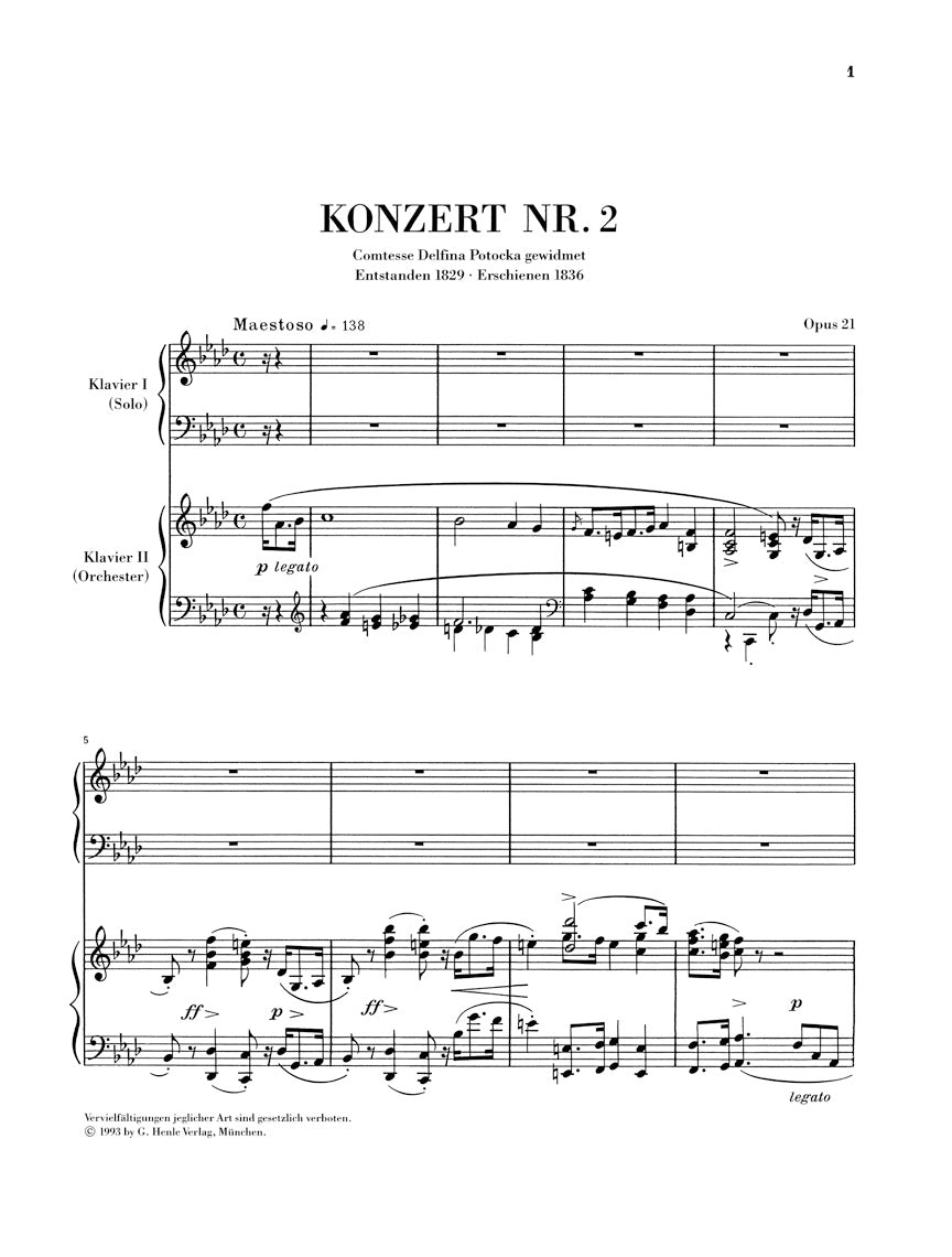 Chopin: Piano Concerto No. 2 in F Minor, Op. 21 – Ficks Music