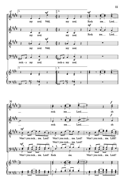 Rock-a My Soul (arr. SATB choir)