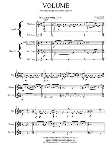 Mazzoli: Volume (Version for Steel Drum & Vibraphone)