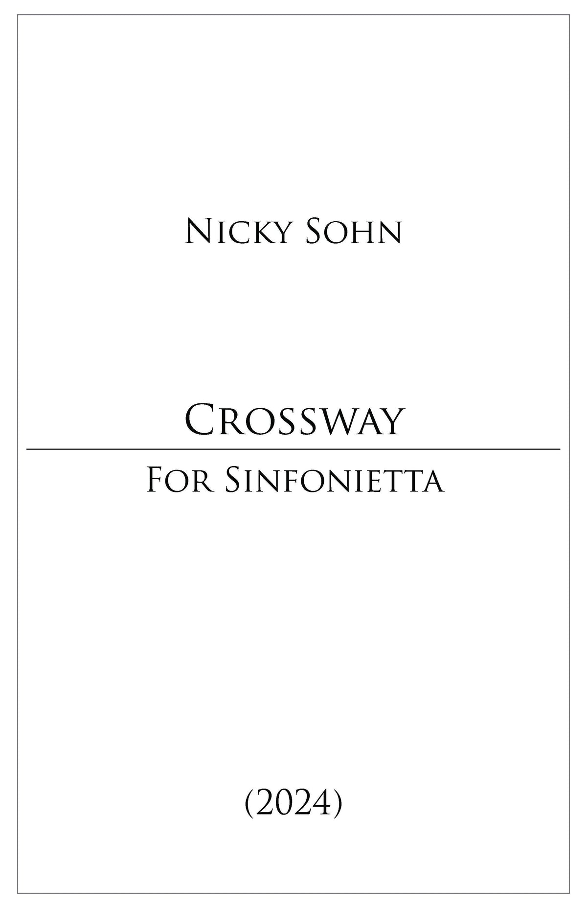 Sohn: Crossway