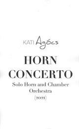 Agócs: Horn Concerto