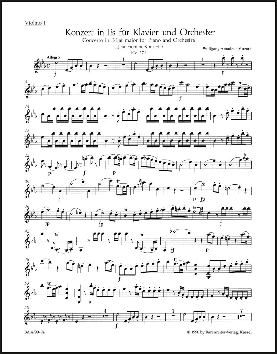 Mozart: Piano Concerto No. 9 in E-flat Major, K. 271 – Ficks Music