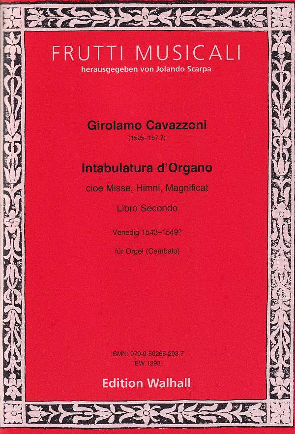 Cavazzoni: Intabulatura d'Organo - Book 2