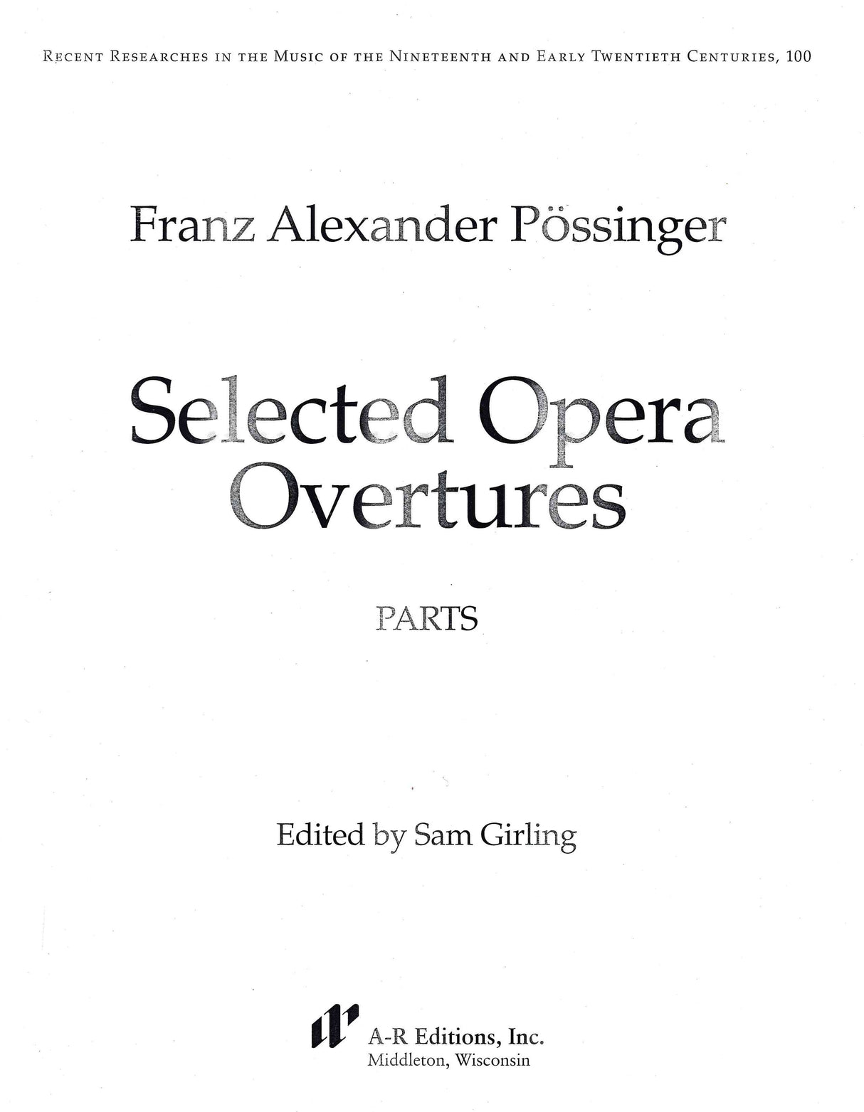 Selected Opera Overtures (arr. for string quartet)