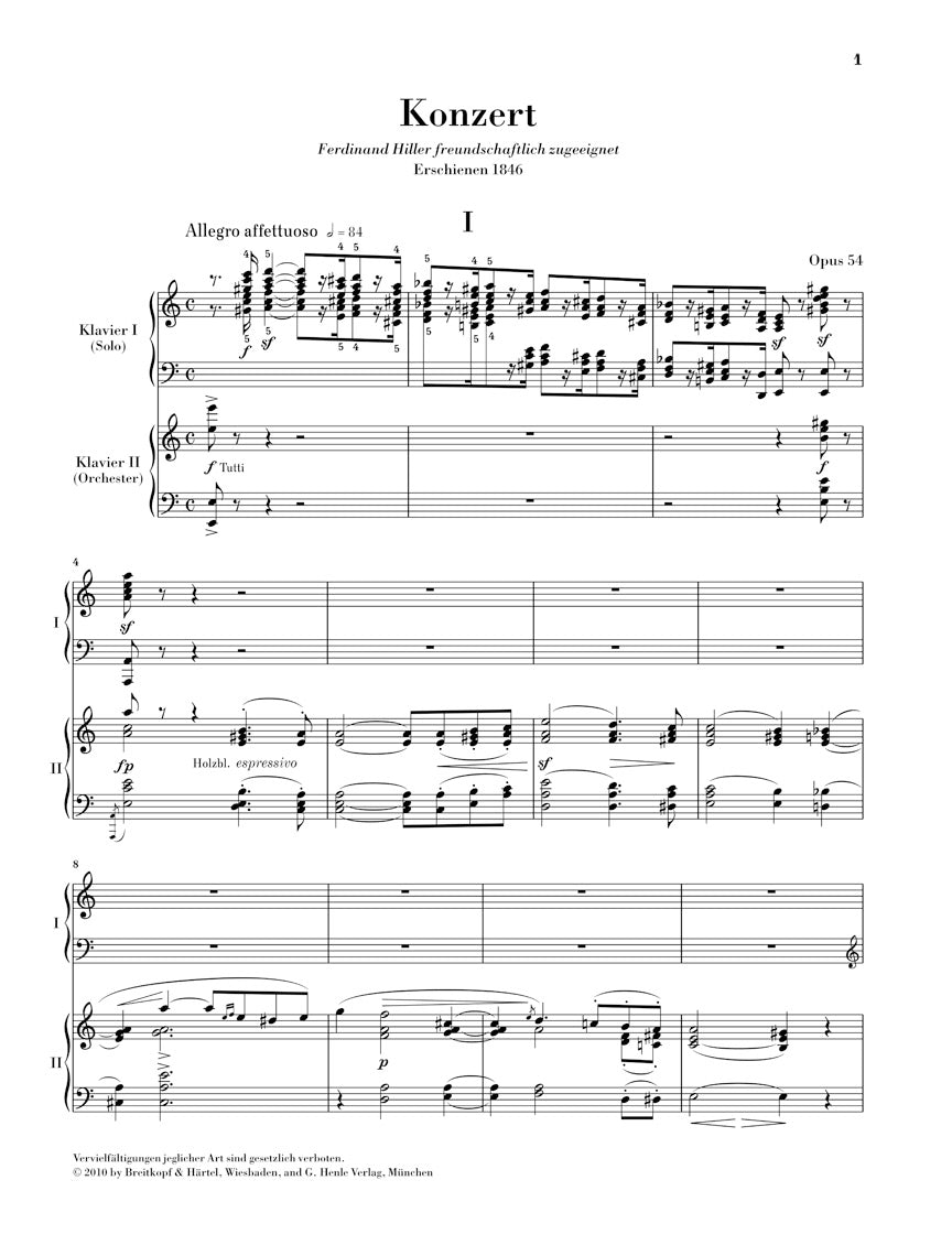 Schumann: Piano Concerto in A Minor, Op. 54 – Ficks Music